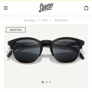 Sunski “Avila” Polarized Sunglasses in Black Slate - sold out online